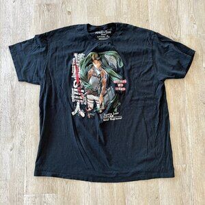 Unisex Attack on Titan Season 3 Black Short Sleeve Tshirt - 2X